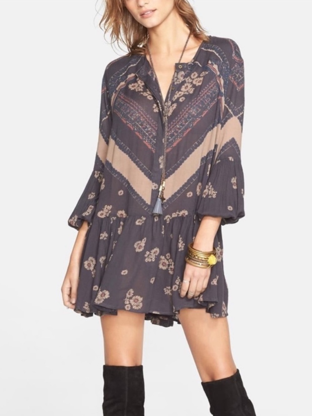 Free People From Your Heart Oversized Mini Dress
